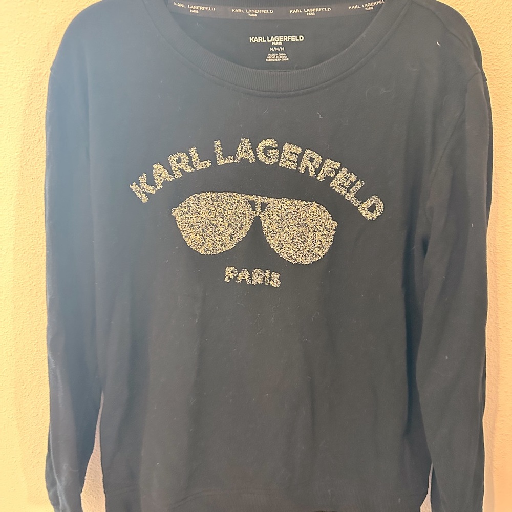 Karl Lagerfeld black crewneck sweatshirt